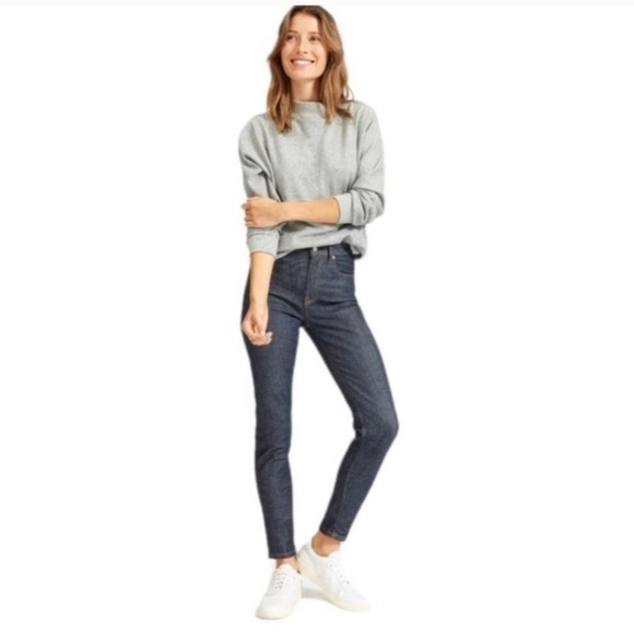 Everlane Ankle Dark Blue Jeans Dark Indigo denim skinny - Picture 1 of 12